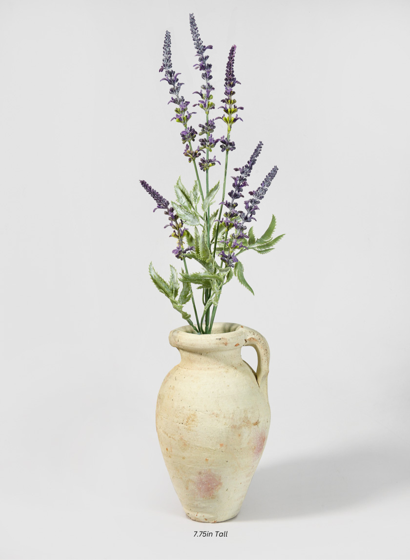 Tunisian Handmade Paros Vase with Handle Decor Jamali Garden 7.75in Tall EACH