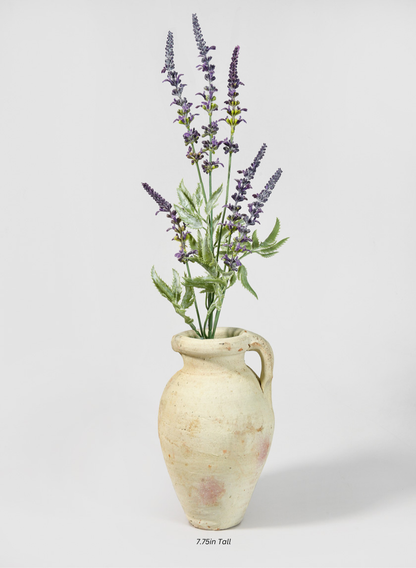 Tunisian Handmade Paros Vase with Handle Decor Jamali Garden 7.75in Tall EACH