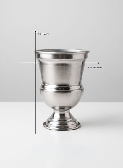 Silver Urn Metal Vase Decor Jamali Garden Silver 7.5in Tall EACH