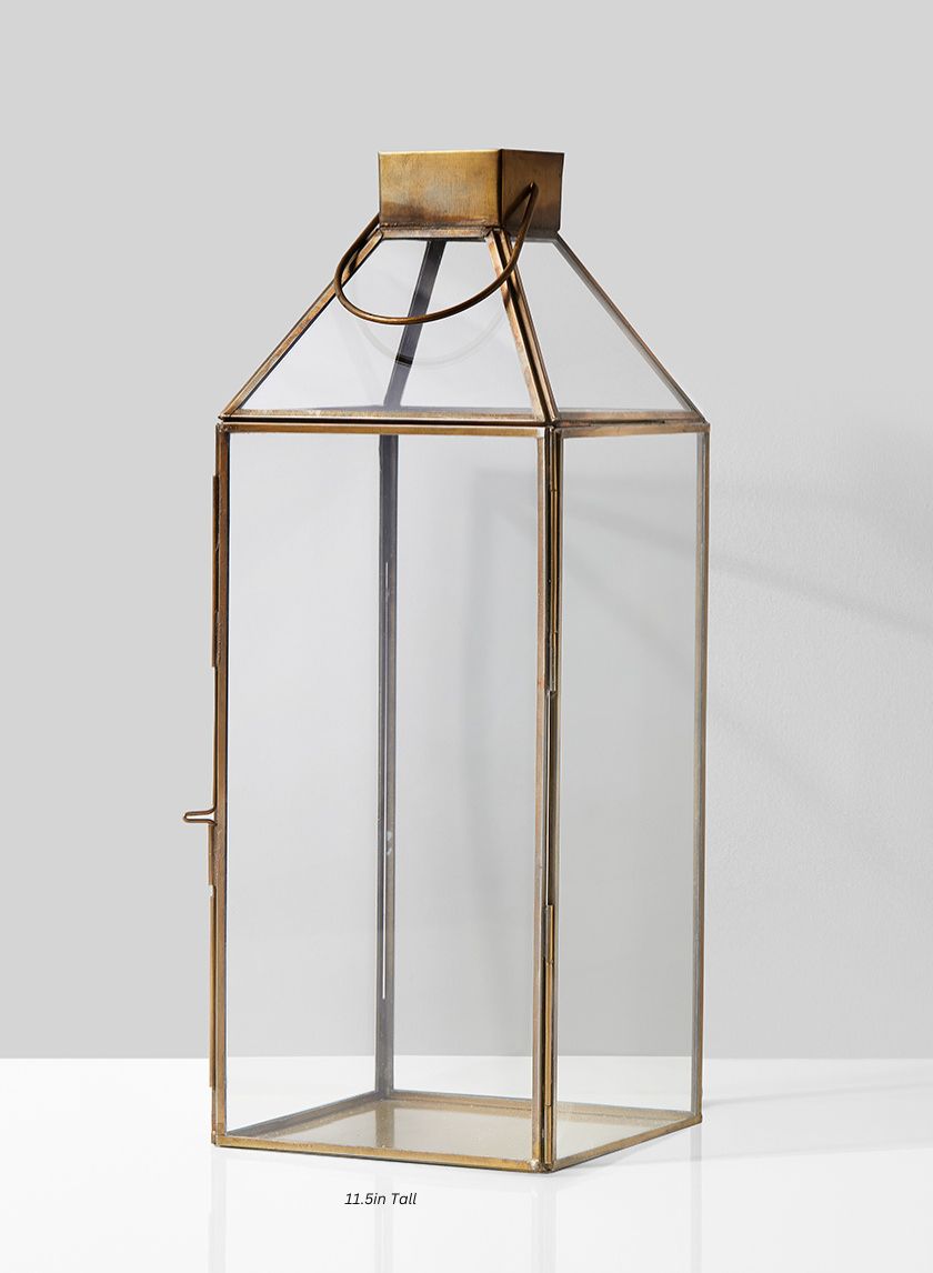 Bombay Square Gold Lantern