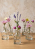 4.5in Tall Clear Glass Square Bottle Bud Vase Decor Jamali Garden