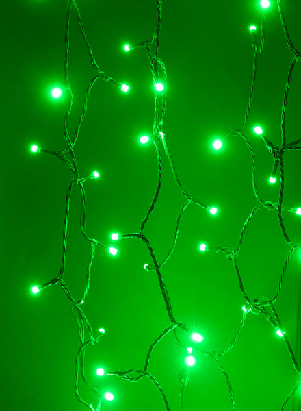 65ft Long 200 LED Remote Controlled All Color Light, Green Cord