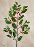 35in Holly Leaves & Red Berries Branch, Case of 12 Decor Jamali Garden