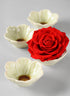 3.75in Wide Chantille Mini Flower Ceramic Bowl, Set of 4 Decor Jamali Garden