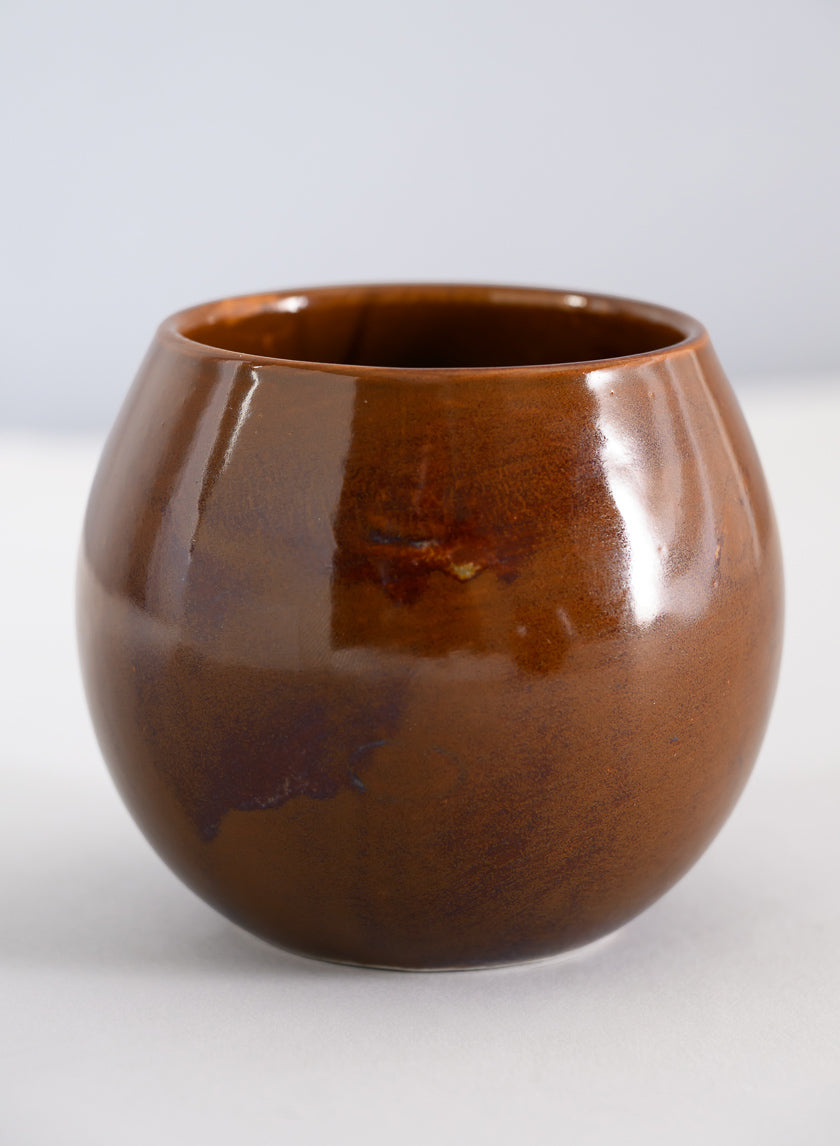 3.25in Tall Guan Oxblood Mini Ceramic Pots, Set of 2 Decor Jamali Garden