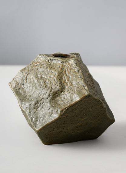 4in Tall Castille Stone Look Ceramic Vase Decor Jamali Garden