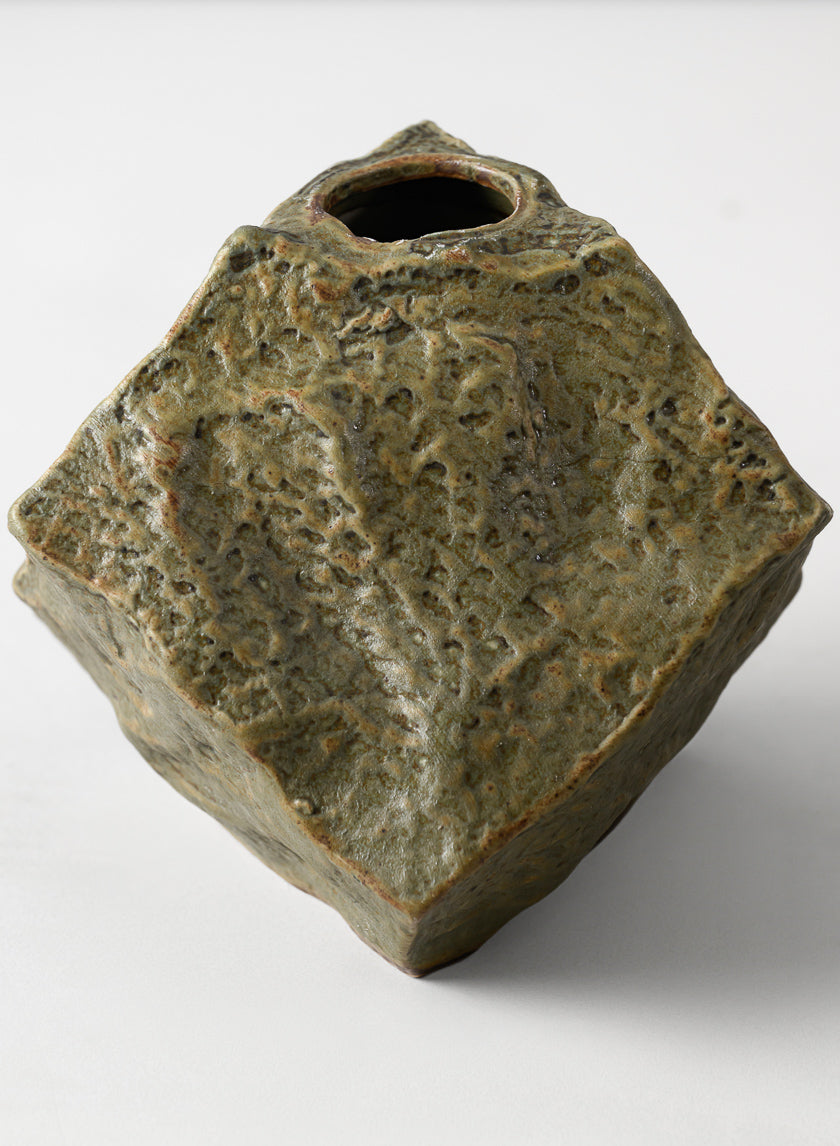 4in Tall Castille Stone Look Ceramic Vase Decor Jamali Garden