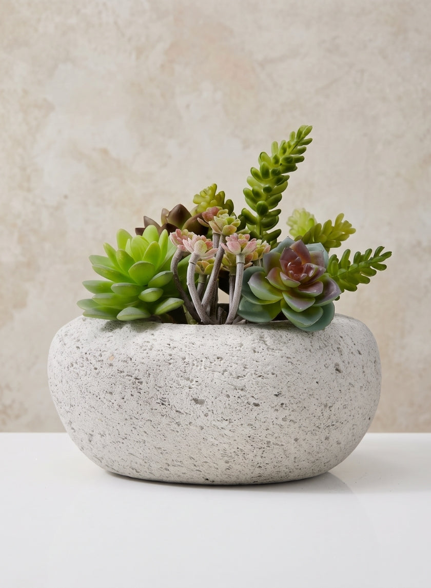 7.5in Long Lava Rock Pot Decor Jamali Garden