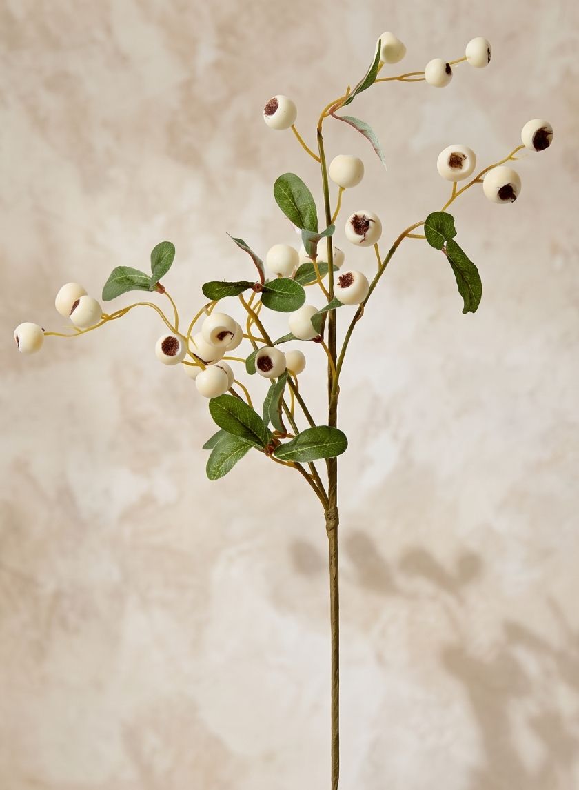16in Long White Berry Pick, Bundle of 12