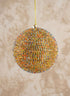 3.5in Round Antique Multicolor Crystal Bead Plastic Ornament Decor Jamali Garden