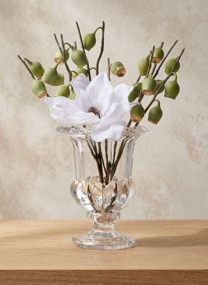 9in Tall Classic Urn Glass Vase Decor Jamali Garden