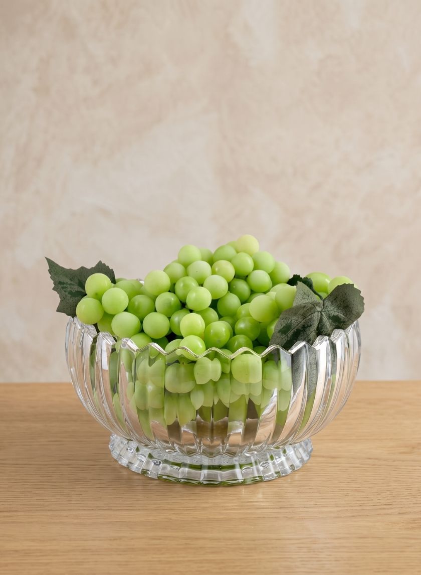 9in Wide Arctic Ice Glass Bowl Decor Jamali Garden