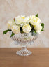 9in Wide Arctic Ice Glass Compote Decor Jamali Garden