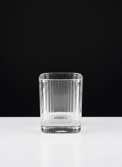 3.5in Tall Pleated Cube Tealight Glass Holder, Set of 6 Decor Jamali Garden