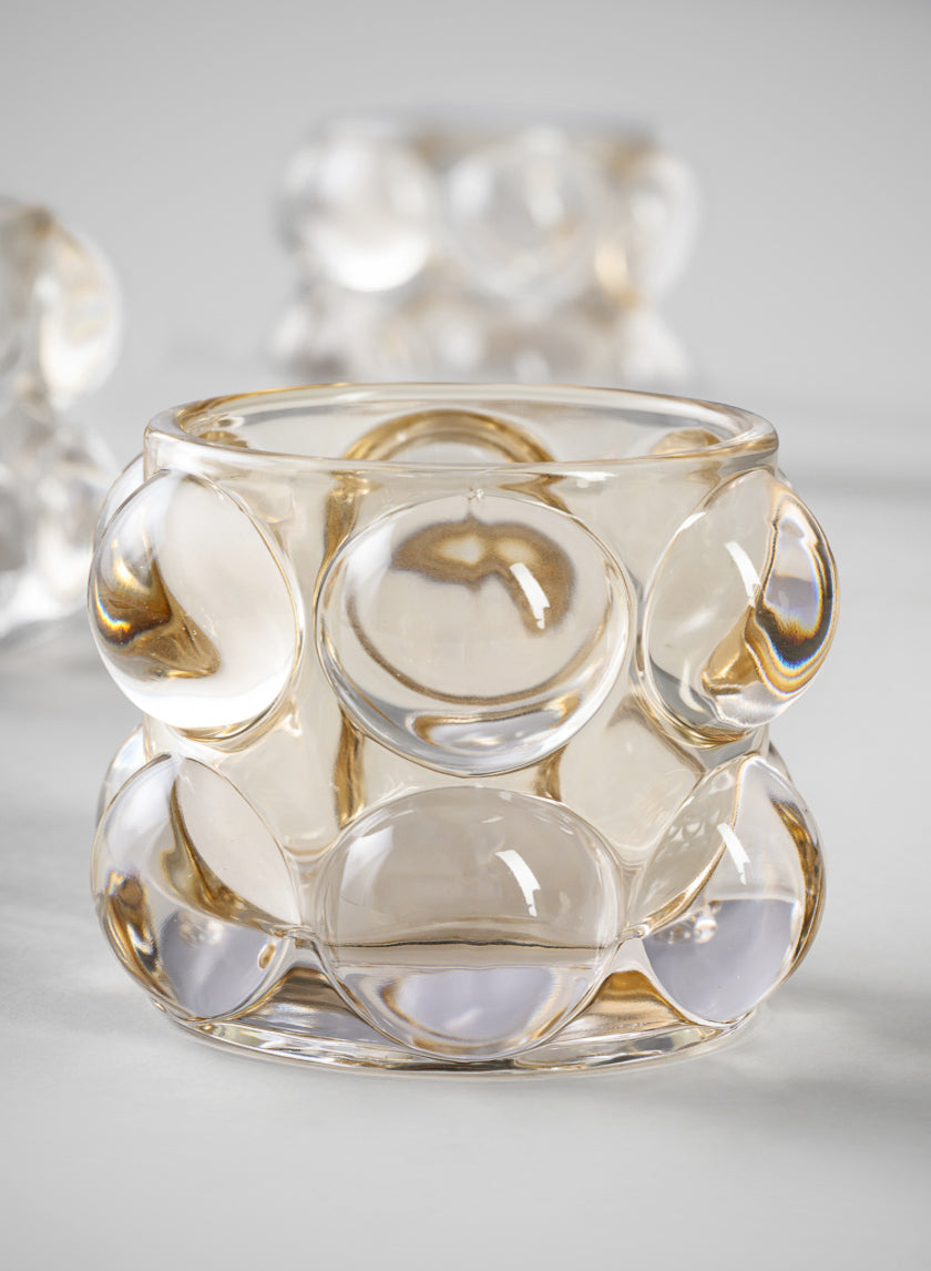 2.5in Tall Bijoux Tea Glass Light Holder, Set of 4 Decor Jamali Garden