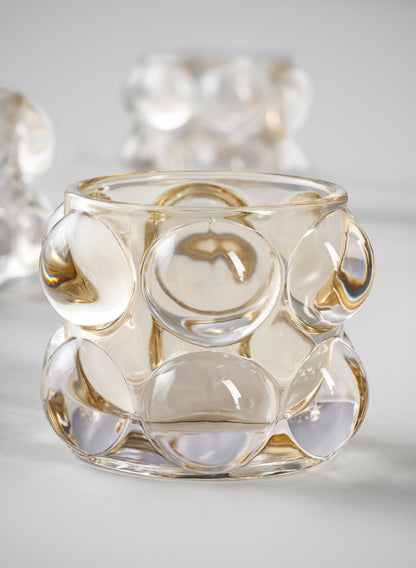 2.5in Tall Bijoux Tea Glass Light Holder, Set of 4 Decor Jamali Garden