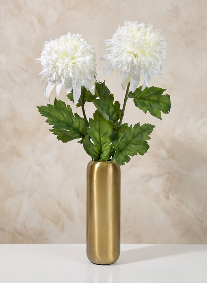 8.5in Tall Bretagne Matte Gold Steel Capsule Vase Decor Jamali Garden