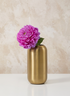 5.5in Tall Bretagne Matte Gold Steel Capsule Vase Decor Jamali Garden