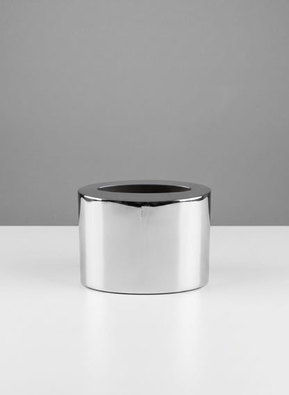 8in Wide Oval Bamboche Stainless Steel Vase Decor Jamali Garden
