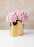 7in Tall Oval Bamboche Stainless Steel Gold Vase Decor Jamali Garden