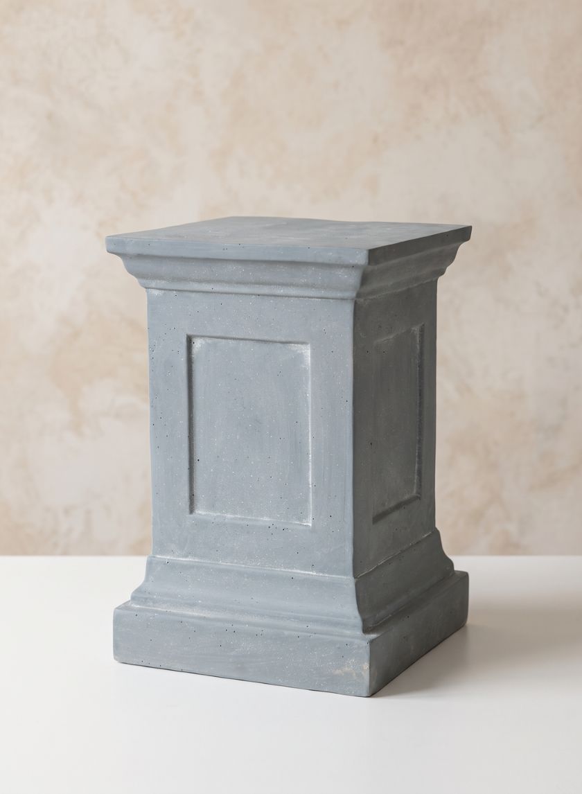 18.5in Tall Zinc Ceramic Pedestal