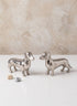 3.5in Tall Silver Dachshund Dog, Set of 2 Decor Jamali Garden