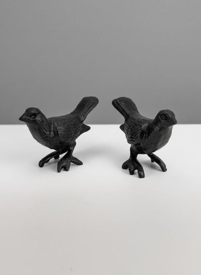 3.25in Tall Black Deco Bird, Set of 2 Decor Jamali Garden