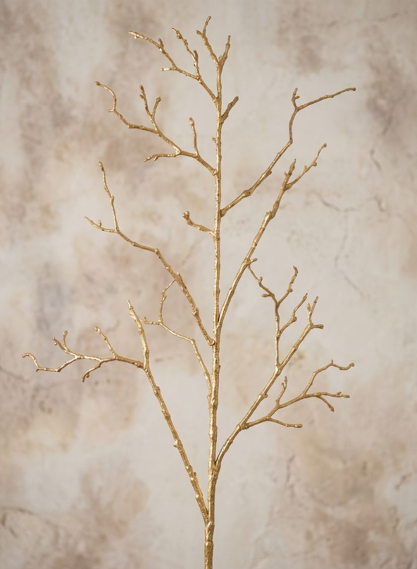 47in Long Glitter Painted Twig Branch Decor Jamali Garden