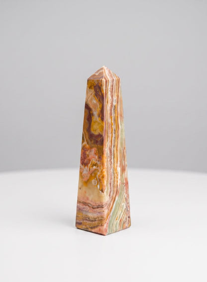 6in Tall Balochistan Green Onyx Obelisk Decor Jamali Garden