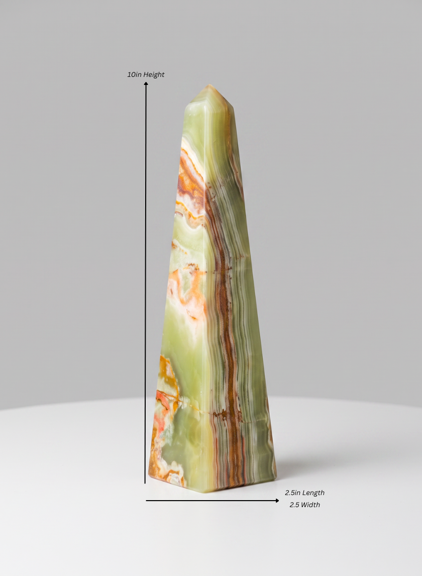 Balochistan Green Onyx Obelisk
