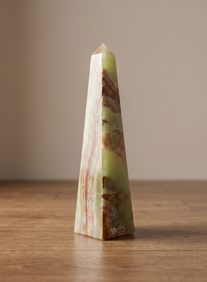 Balochistan Green Onyx Obelisk