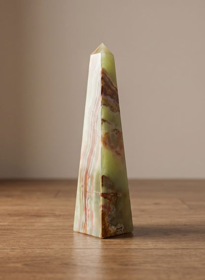 Balochistan Green Onyx Obelisk