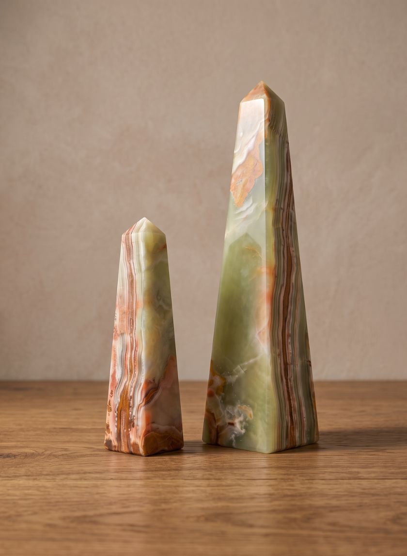 Balochistan Green Onyx Obelisk