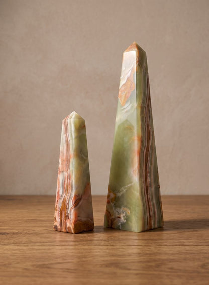 Balochistan Green Onyx Obelisk