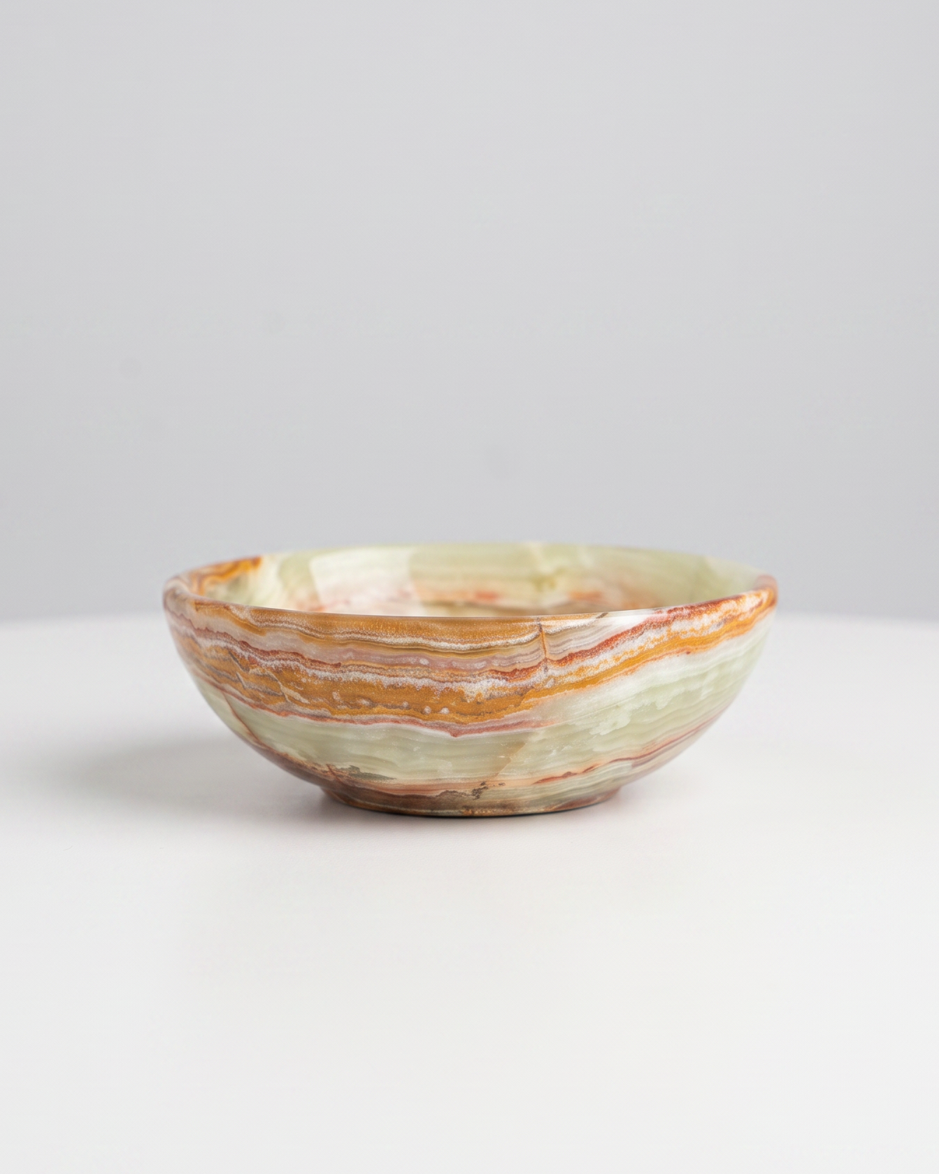 4in Wide Balochistan Green Onyx Bowl Decor Jamali Garden