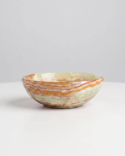 4in Wide Balochistan Green Onyx Bowl Decor Jamali Garden