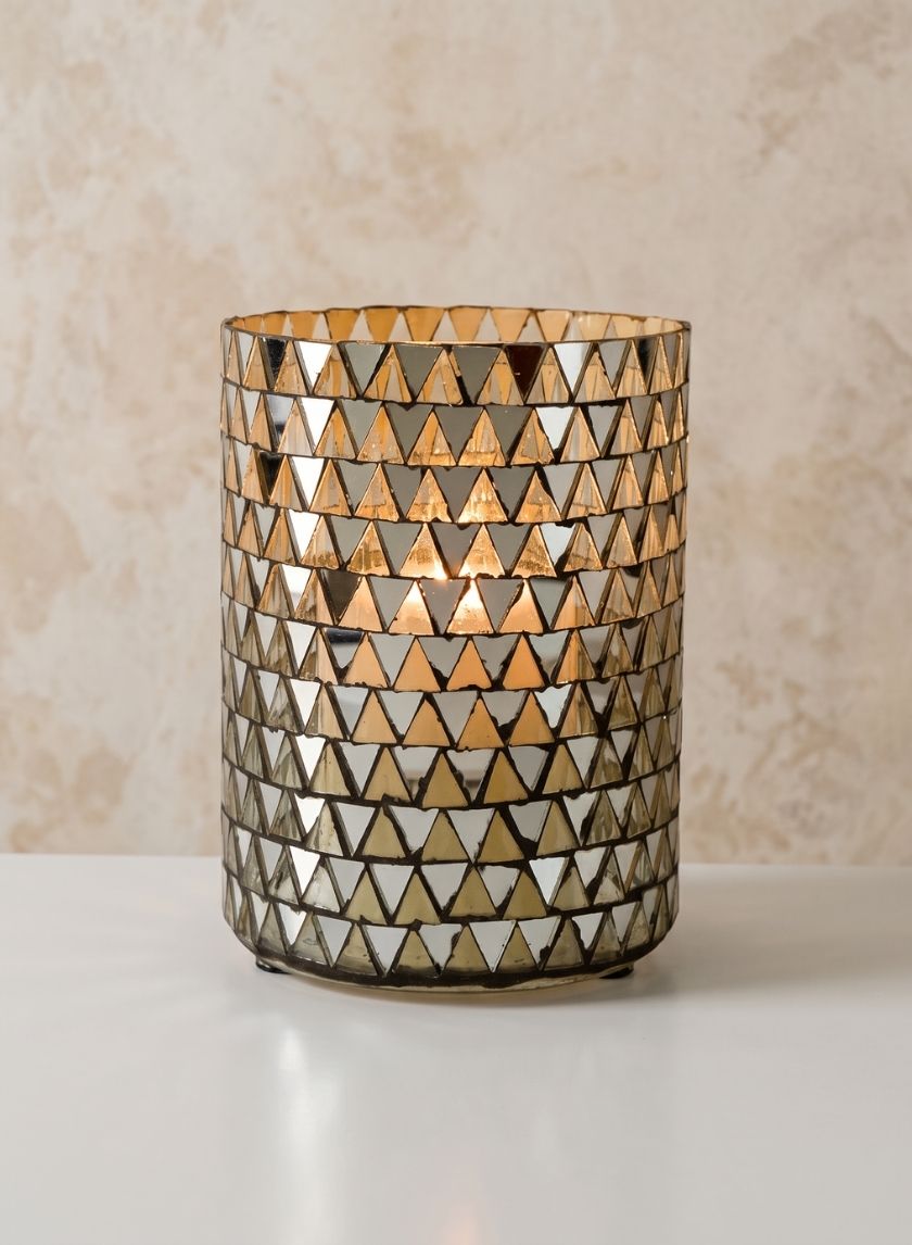 Harem Mirror Mosaic Glass Cylinder Decor Jamali Garden