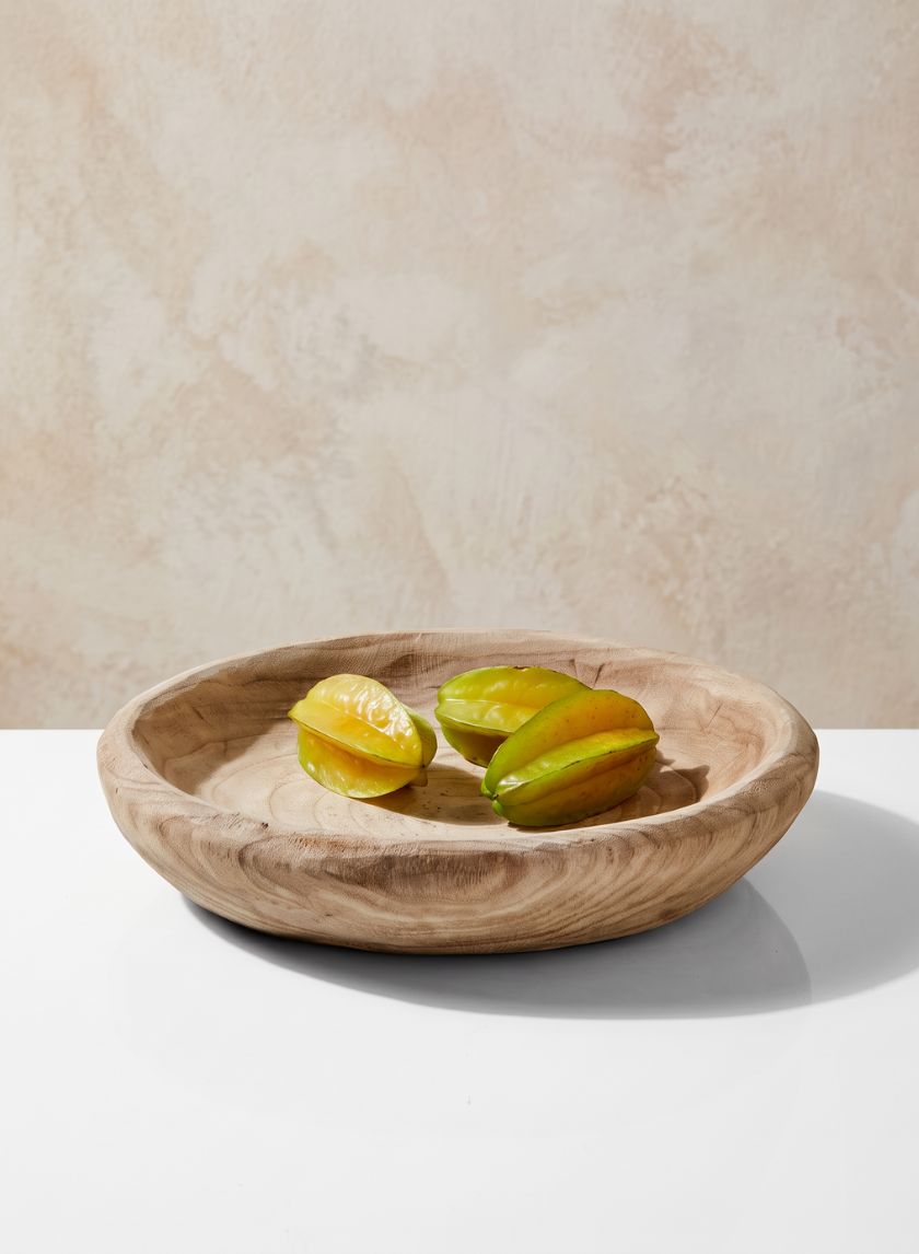 Round Paulownia Wood Tray