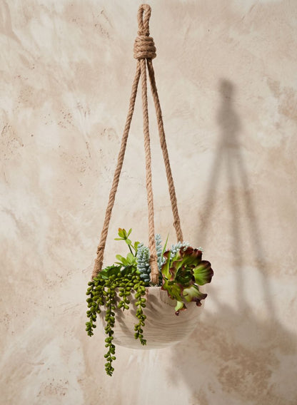 4.5in Tall Hanging Paulownia Wood Bowl Decor Jamali Garden
