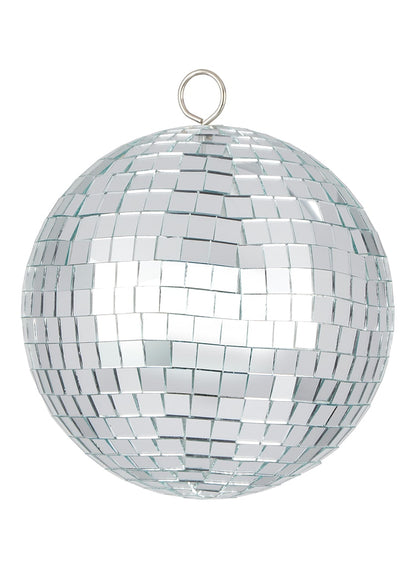 4in Round Silver Mirror Ball Ornaments, Set of 6 Decor Jamali Garden