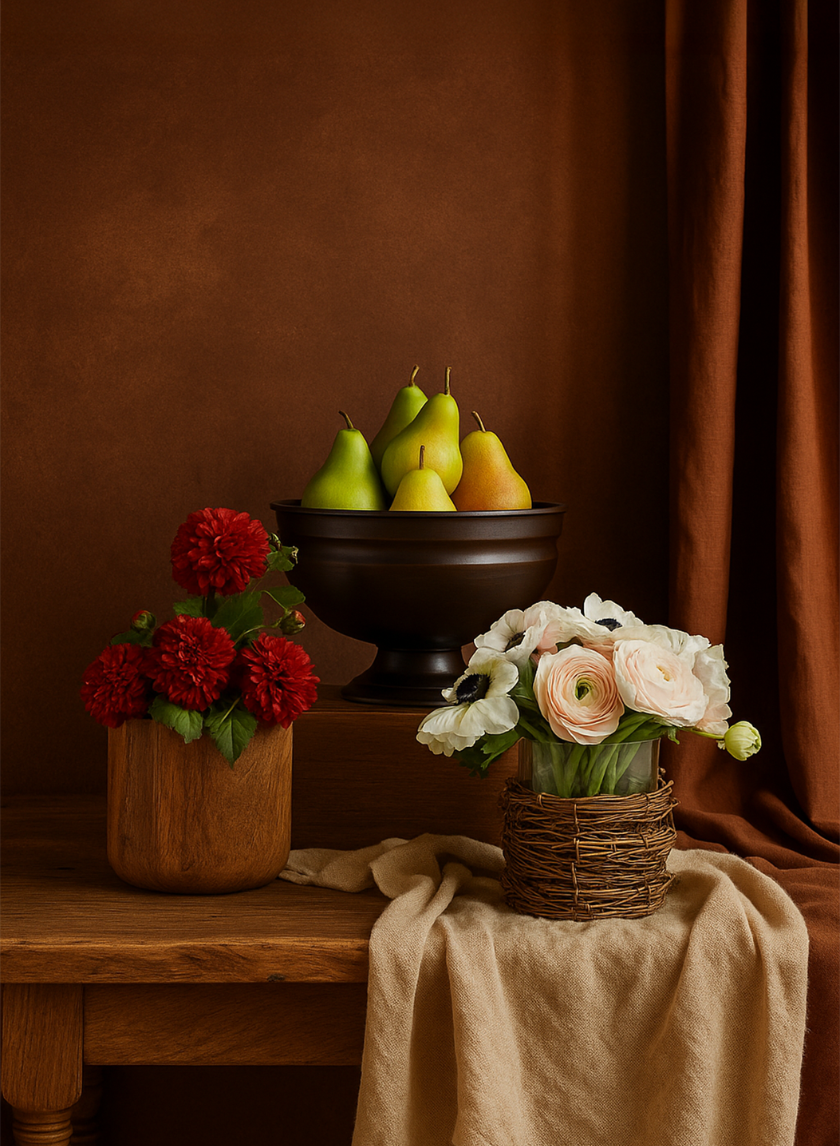 Barlett Multi Color Ripe Pears, Set of 6 Decor Jamali Garden