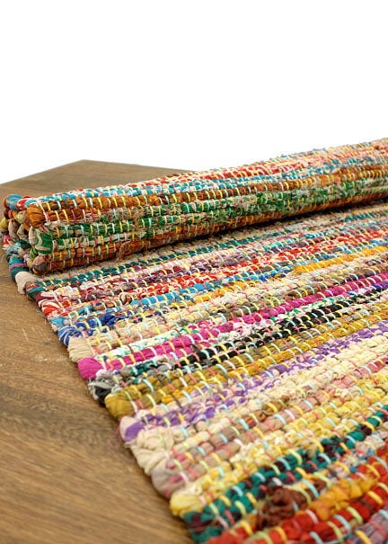 3ft &amp; 6 ft Multicolor Cotton Chindi Rugs Decor Jamali Garden