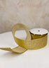 2.5in x 10 yards Shimmer Gold Glitter Ribbon