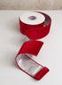 2.5in x 10 yards  Holiday Red Velvet Wired Ribbon