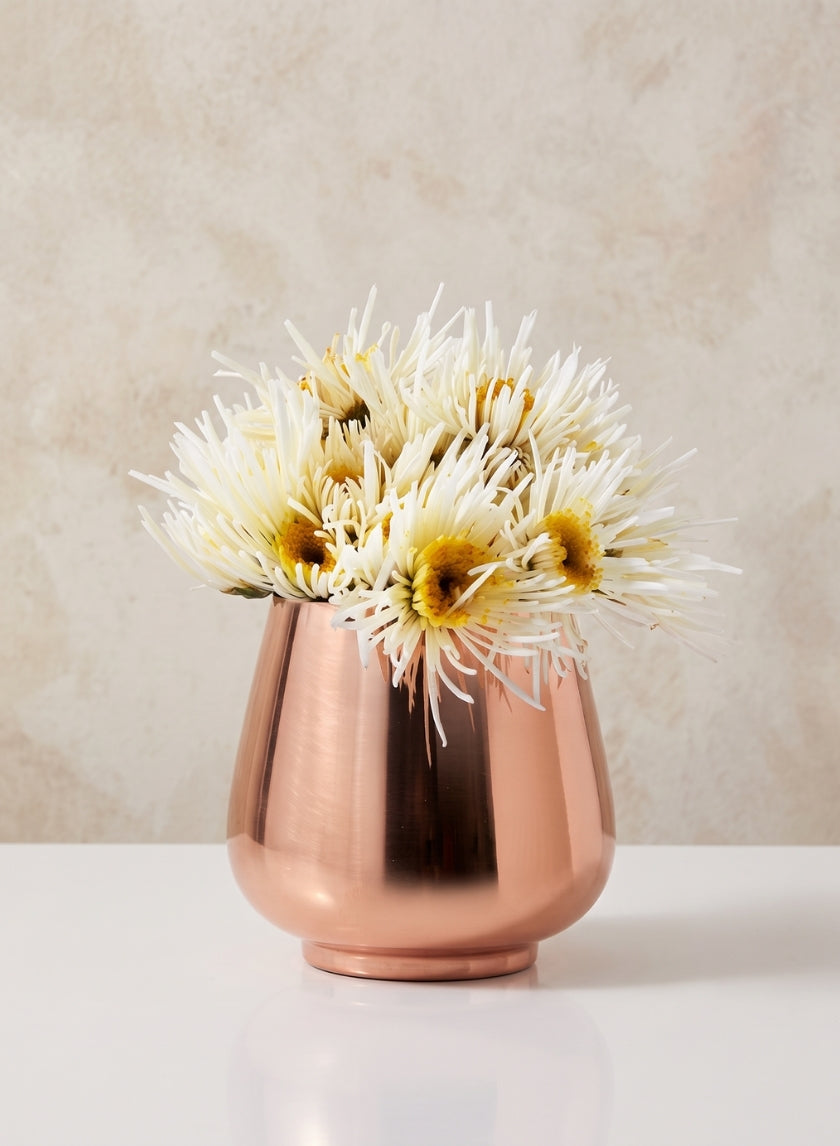 3in Tall Copper Plated Egg Pot, Mini, Set of 4 Decor Jamali Garden