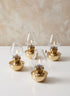 4.5in Tall Heritage Brass Oil Lamp, Mini, Set of 4 Decor Jamali Garden