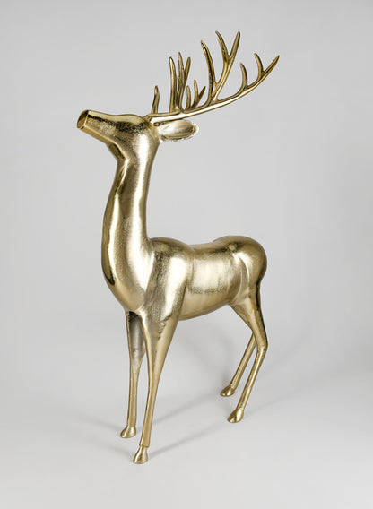 36.5in Tall Gold Metal Reindeer Decor Jamali Garden