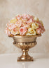 10in Tall Sorrento Gold Aluminum Urn Decor Jamali Garden