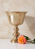 12in Chateau Gold Pedestal Aluminum Urn Decor Jamali Garden