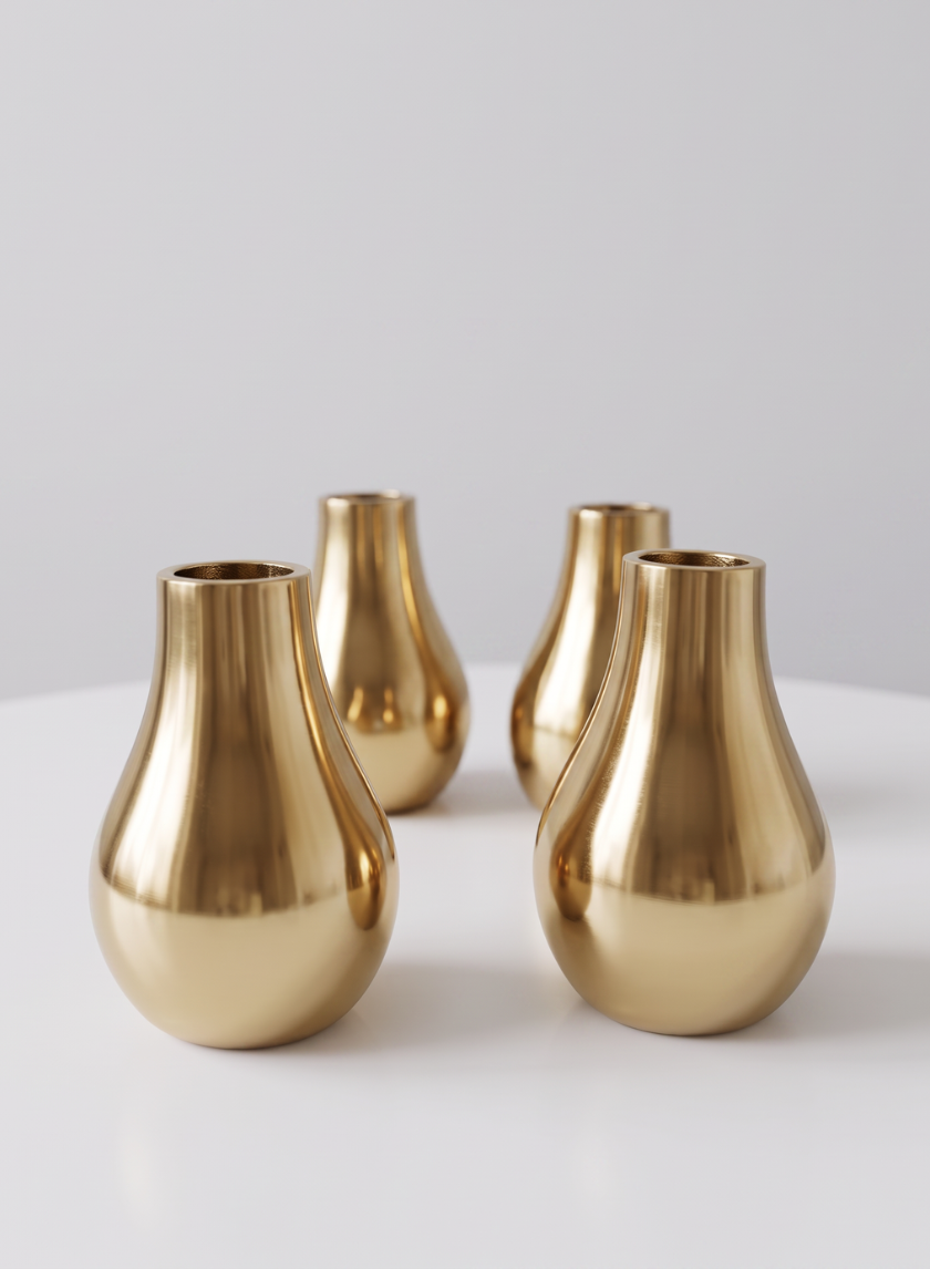 Shiny Gold Bud Vase